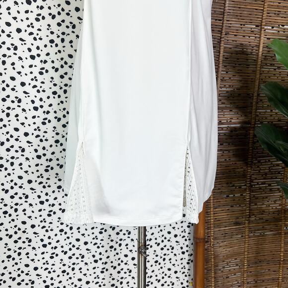 Tuckernuck | Victoria White Active Mesh Plus Size Pleated Active Tennis Dress - Picture 8 of 12